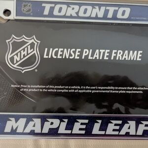 NHL Toronto Maple Leafs Blue and White License Plate Frame